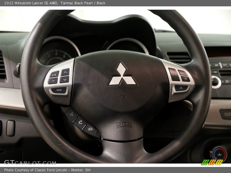 Tarmac Black Pearl / Black 2012 Mitsubishi Lancer SE AWD