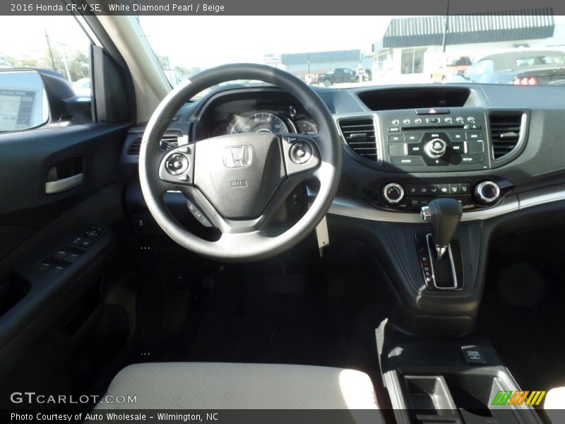 White Diamond Pearl / Beige 2016 Honda CR-V SE