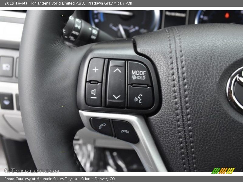 Predawn Gray Mica / Ash 2019 Toyota Highlander Hybrid Limited AWD