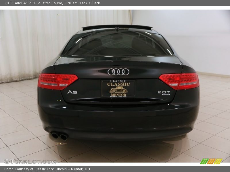 Brilliant Black / Black 2012 Audi A5 2.0T quattro Coupe