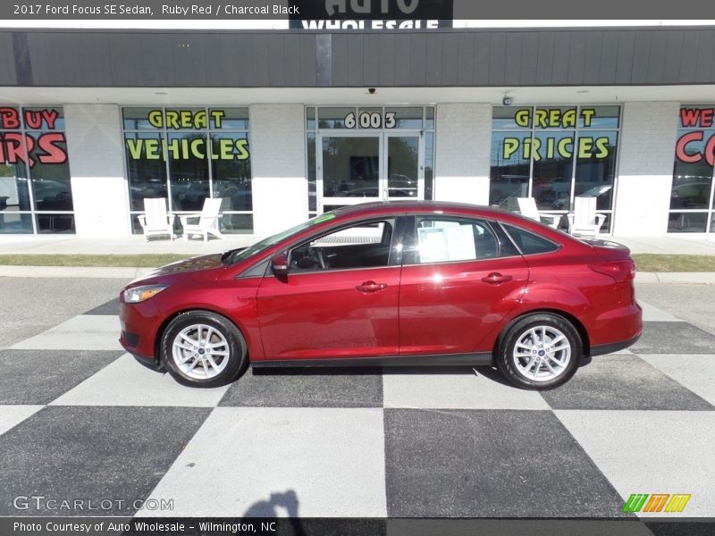Ruby Red / Charcoal Black 2017 Ford Focus SE Sedan