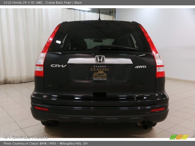 Crystal Black Pearl / Black 2010 Honda CR-V EX AWD