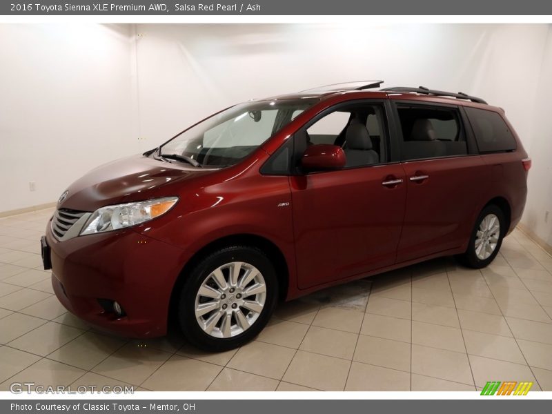 Salsa Red Pearl / Ash 2016 Toyota Sienna XLE Premium AWD