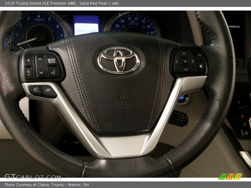 Salsa Red Pearl / Ash 2016 Toyota Sienna XLE Premium AWD