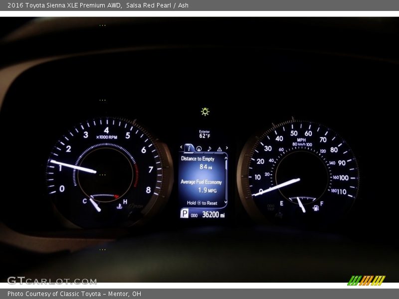 Salsa Red Pearl / Ash 2016 Toyota Sienna XLE Premium AWD