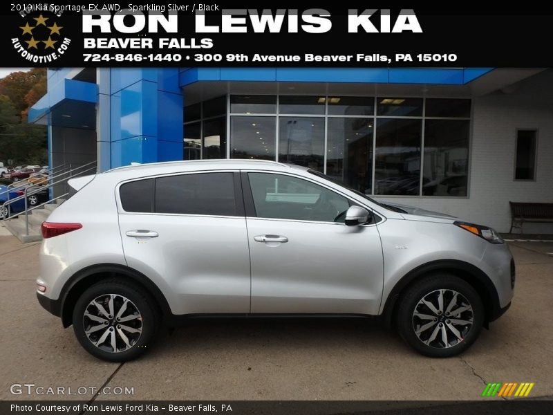 Sparkling Silver / Black 2019 Kia Sportage EX AWD