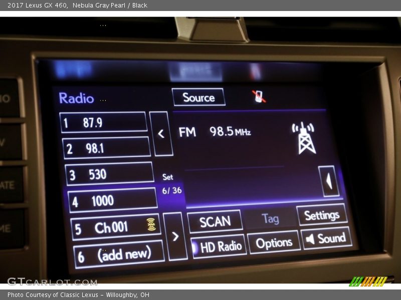 Nebula Gray Pearl / Black 2017 Lexus GX 460