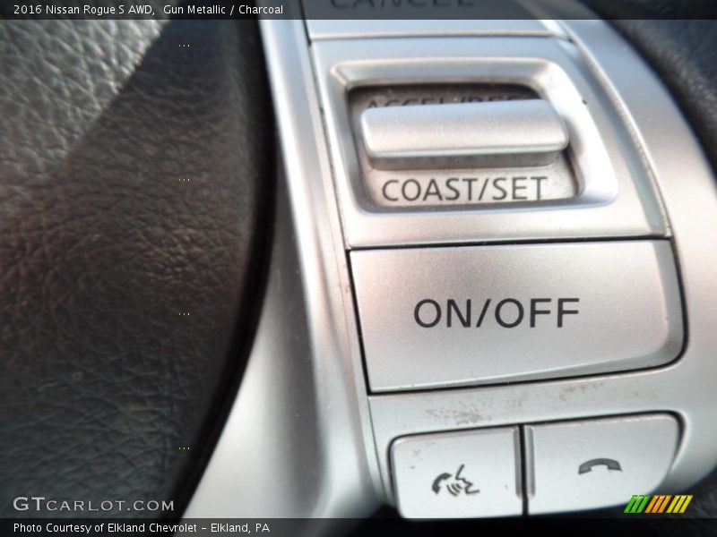 Gun Metallic / Charcoal 2016 Nissan Rogue S AWD