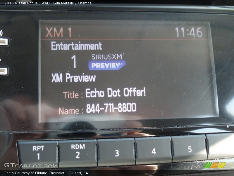 Gun Metallic / Charcoal 2016 Nissan Rogue S AWD