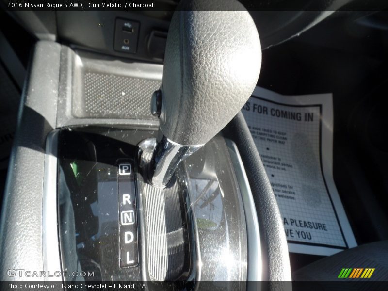 Gun Metallic / Charcoal 2016 Nissan Rogue S AWD