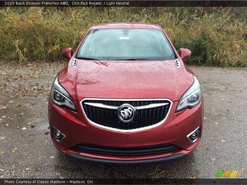 Chili Red Metallic / Light Neutral 2019 Buick Envision Preferred AWD