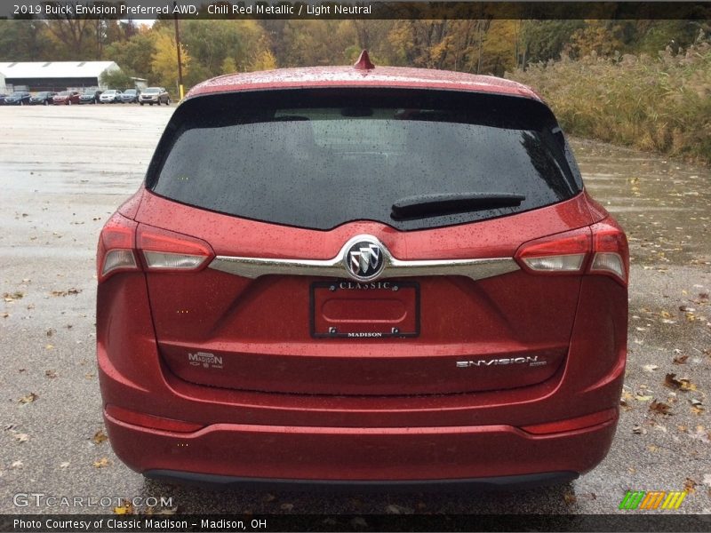 Chili Red Metallic / Light Neutral 2019 Buick Envision Preferred AWD