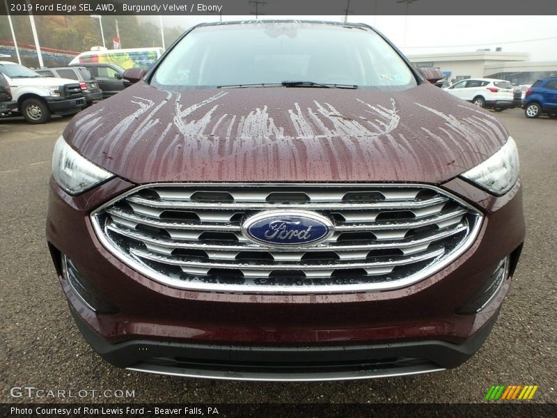 Burgundy Velvet / Ebony 2019 Ford Edge SEL AWD