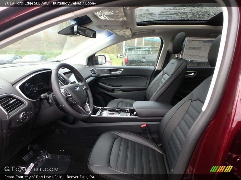 Front Seat of 2019 Edge SEL AWD