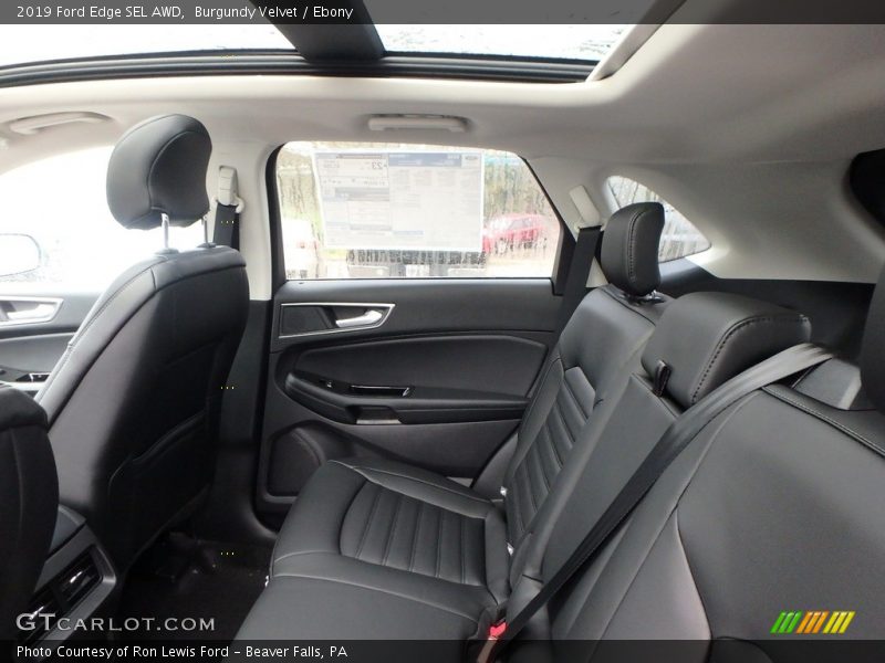 Rear Seat of 2019 Edge SEL AWD