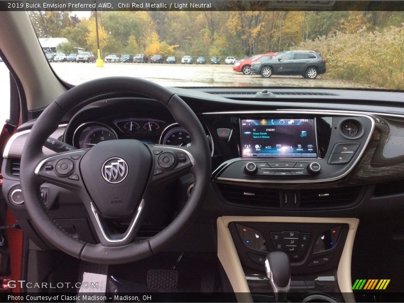 Chili Red Metallic / Light Neutral 2019 Buick Envision Preferred AWD