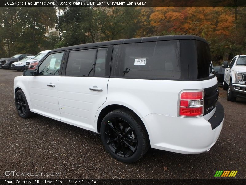 Oxford White / Dark Earth Gray/Light Earth Gray 2019 Ford Flex Limited AWD