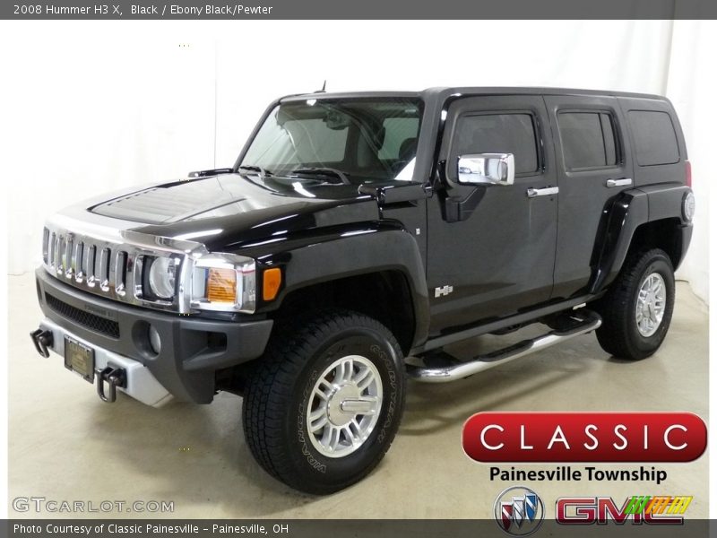 Black / Ebony Black/Pewter 2008 Hummer H3 X