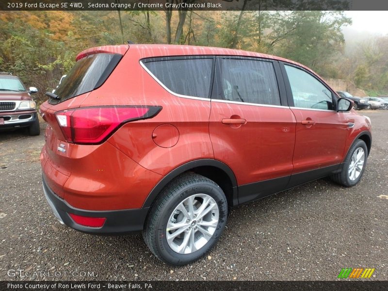 Sedona Orange / Chromite Gray/Charcoal Black 2019 Ford Escape SE 4WD