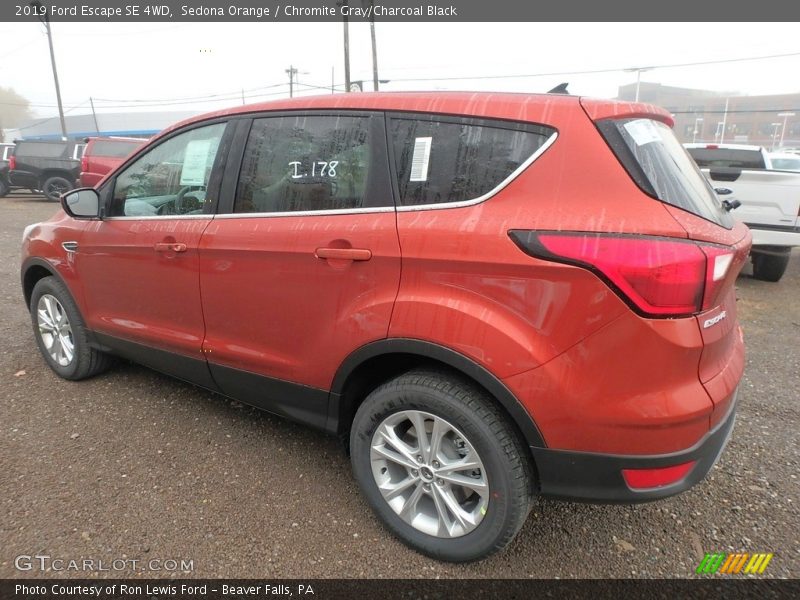 Sedona Orange / Chromite Gray/Charcoal Black 2019 Ford Escape SE 4WD