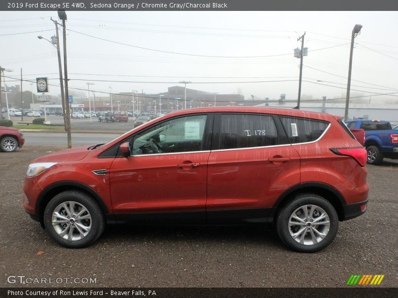Sedona Orange / Chromite Gray/Charcoal Black 2019 Ford Escape SE 4WD