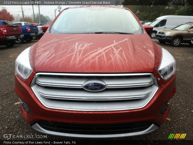 Sedona Orange / Chromite Gray/Charcoal Black 2019 Ford Escape SE 4WD