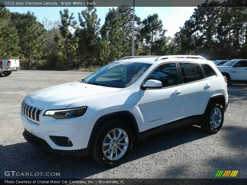 Bright White / Black 2019 Jeep Cherokee Latitude