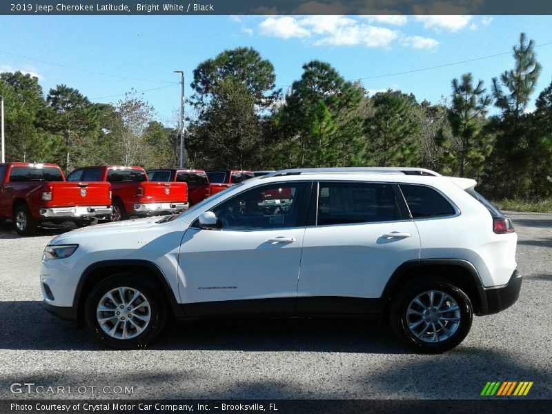 Bright White / Black 2019 Jeep Cherokee Latitude