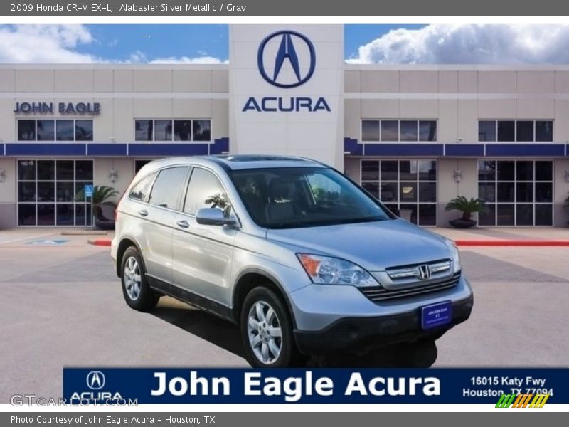 Alabaster Silver Metallic / Gray 2009 Honda CR-V EX-L