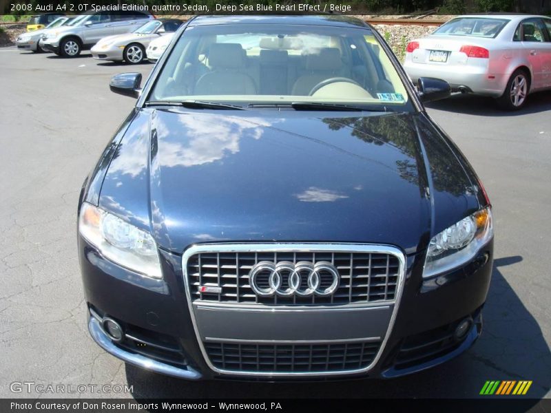 Deep Sea Blue Pearl Effect / Beige 2008 Audi A4 2.0T Special Edition quattro Sedan