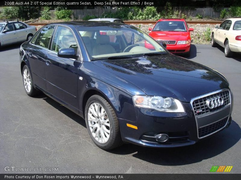 Deep Sea Blue Pearl Effect / Beige 2008 Audi A4 2.0T Special Edition quattro Sedan