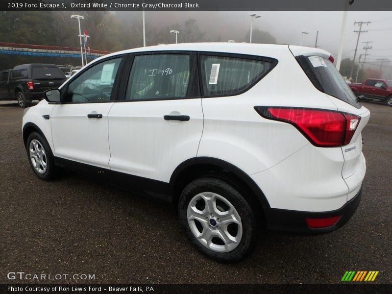 Oxford White / Chromite Gray/Charcoal Black 2019 Ford Escape S