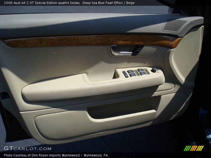 Deep Sea Blue Pearl Effect / Beige 2008 Audi A4 2.0T Special Edition quattro Sedan