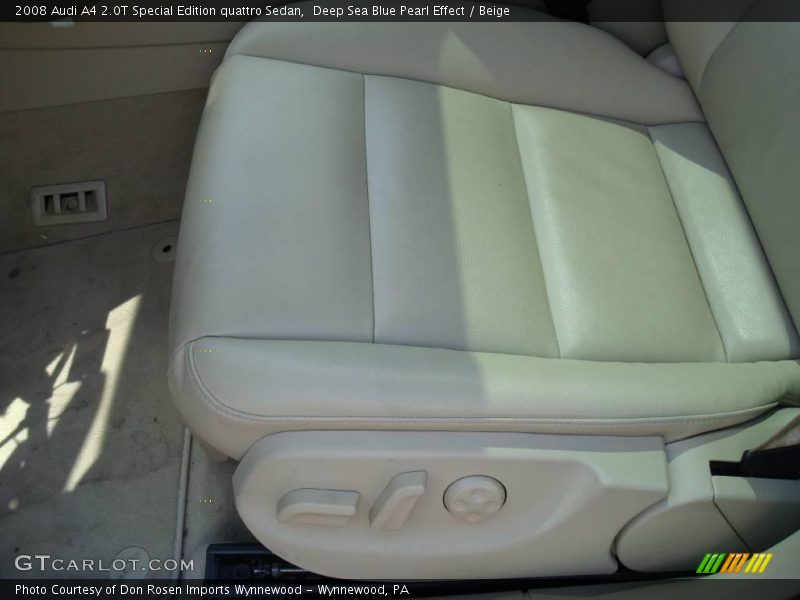 Deep Sea Blue Pearl Effect / Beige 2008 Audi A4 2.0T Special Edition quattro Sedan
