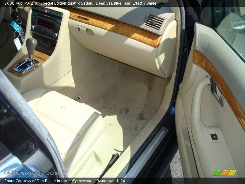 Deep Sea Blue Pearl Effect / Beige 2008 Audi A4 2.0T Special Edition quattro Sedan