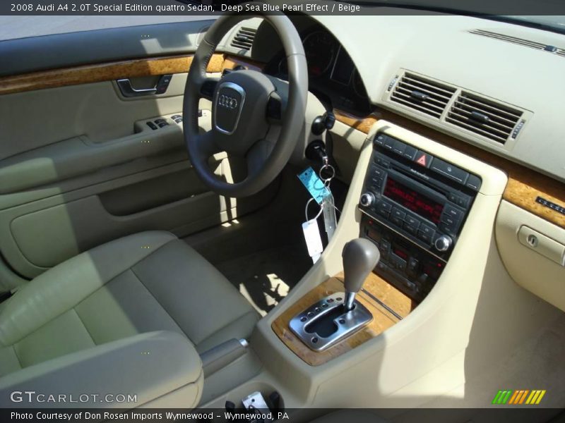 Deep Sea Blue Pearl Effect / Beige 2008 Audi A4 2.0T Special Edition quattro Sedan