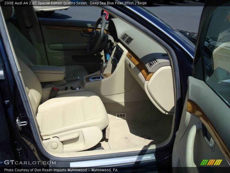 Deep Sea Blue Pearl Effect / Beige 2008 Audi A4 2.0T Special Edition quattro Sedan