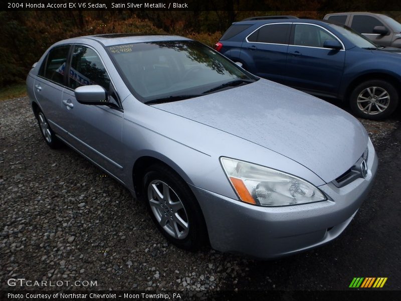 Satin Silver Metallic / Black 2004 Honda Accord EX V6 Sedan