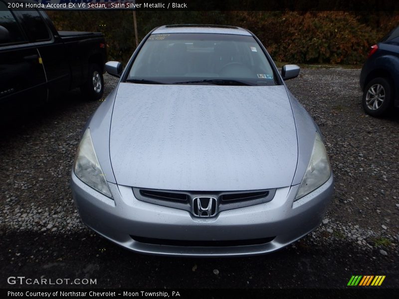 Satin Silver Metallic / Black 2004 Honda Accord EX V6 Sedan