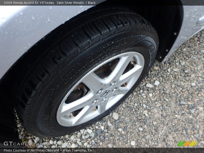 Satin Silver Metallic / Black 2004 Honda Accord EX V6 Sedan