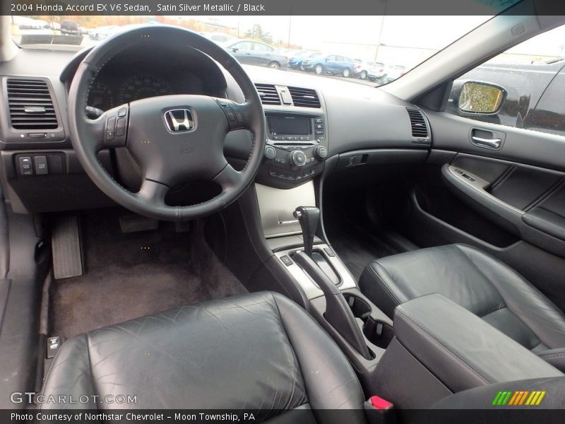 Satin Silver Metallic / Black 2004 Honda Accord EX V6 Sedan