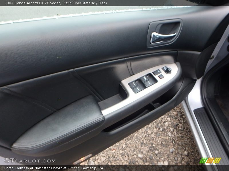 Satin Silver Metallic / Black 2004 Honda Accord EX V6 Sedan