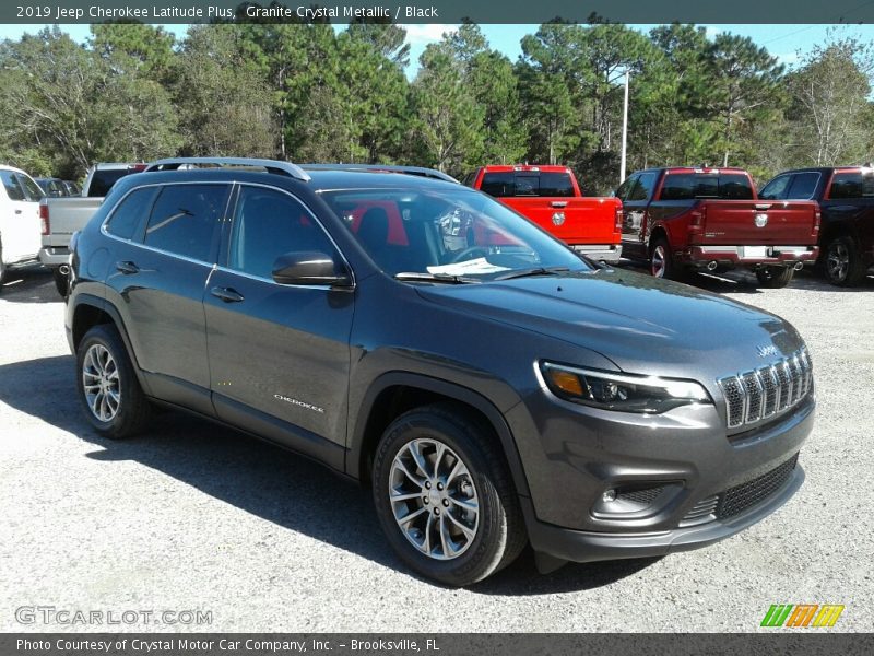 Granite Crystal Metallic / Black 2019 Jeep Cherokee Latitude Plus