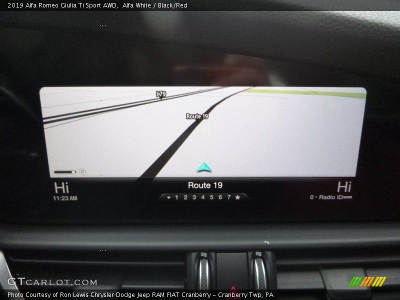 Alfa White / Black/Red 2019 Alfa Romeo Giulia Ti Sport AWD