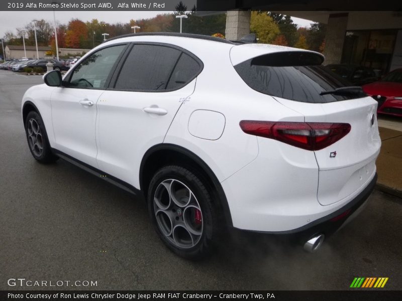 Alfa White / Red 2019 Alfa Romeo Stelvio Sport AWD