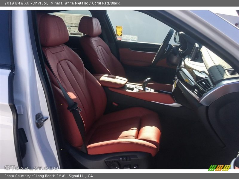 Mineral White Metallic / Coral Red/Black 2019 BMW X6 xDrive35i