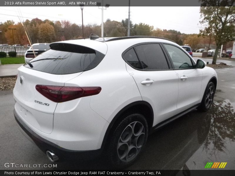 Alfa White / Red 2019 Alfa Romeo Stelvio Sport AWD