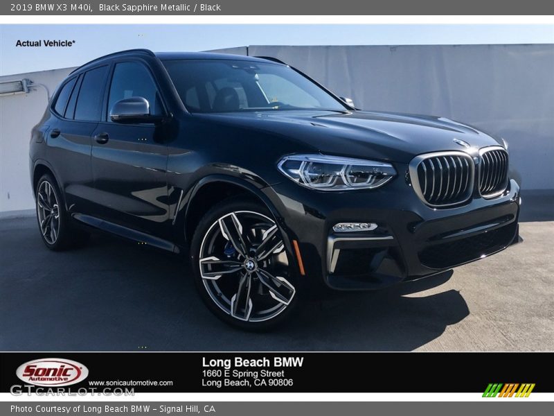 Black Sapphire Metallic / Black 2019 BMW X3 M40i