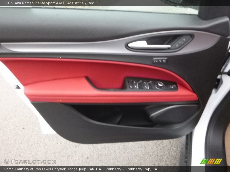 Alfa White / Red 2019 Alfa Romeo Stelvio Sport AWD