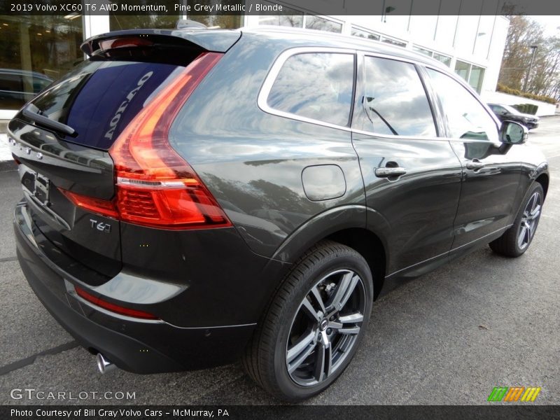 Pine Grey Metallic / Blonde 2019 Volvo XC60 T6 AWD Momentum